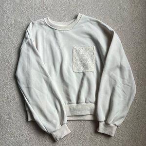 Shien cropped white sweatshirt
